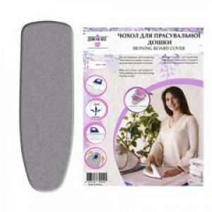 Чехол для гладильной доски Дом на все 100 металлизированный с прослойкой из войлока 120х38см