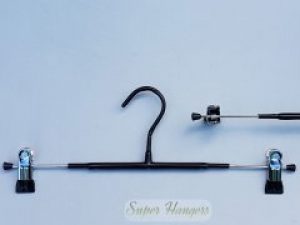 Набор 10 шт плечики Hanger 35 см черные металлические в силиконовом покрытии для брюк и юбок