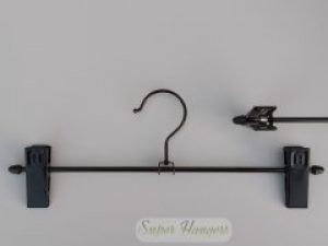 Набор 10 шт плечики Hanger 31см черные глянцевые металлические для брюк и юбок