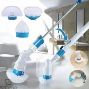 Электрическая беспроводная аккумуляторная щетка швабра для влажной уборки пола Hurricane Spin Scrubber набор с 3 насадками