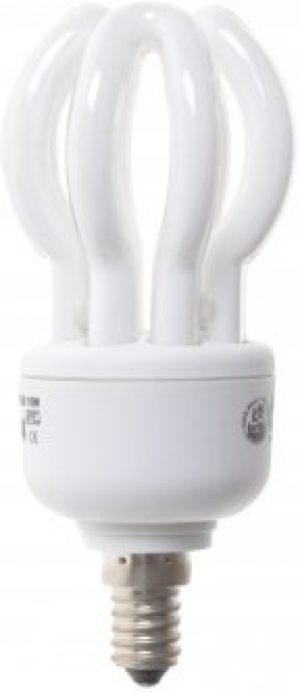 Лампа энергосберегающая Brille PL-4U 15W/864 E14 MINI LOTUS blister 2 шт (126907-2)