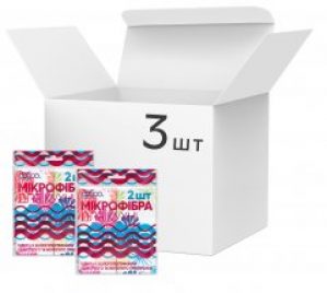 Упаковка салфеток Добра Господарочка из микрофибры для кухни 3 шт по 2 салфетки (4820086522052)