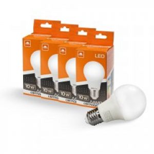 Светодиодная лампа ЕВРОСВЕТ 10 Вт E27 4200 K A-10-4200-27 (56823) 4 шт