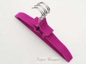 Набор детские плечики JIX 33см сиреневые бархатные флокированные 6 шт