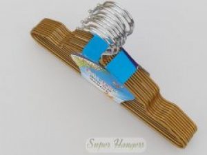 Набор детские плечики FEIXIANG 30 см золотистого цвета металлические в силиконовом покрытии 10 шт