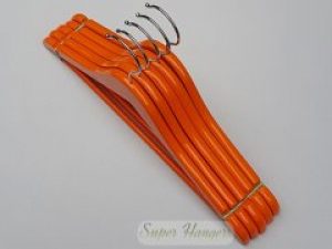 Набор детские плечики вешалки Fashion 38 см оранжевые деревянные 5 шт