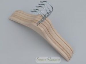 Набор детские плечики вешалки ECO 32 см деревянные светлые 5 шт