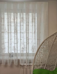 Тюль Декорин Жаккард Лондон-Париж 300х180 см 1 шт белый