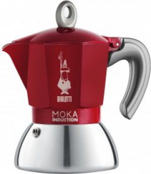 Гейзерная кофеварка Bialetti New Moka Induction на 2 чашки Красная (0006942)