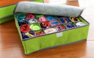 Органайзер для белья Memos на 24 ячейки Бамбуковый (Зеленый)