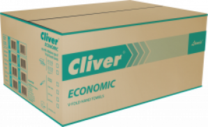 Бумажные полотенца Lamix Cliver Economic V-сложения 250 листов 1 слой 210х250 мм 20 упаковок Белые (5900848002233)