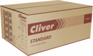 Бумажные полотенца Lamix Cliver Standard V-сложения 250 листов 1 слой 210х250 мм 20 упаковок Белые (5900848002196)