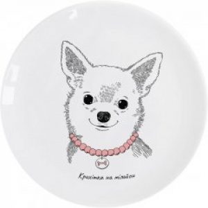 Тарелка обеденная Orner Чихуахуа-девочка 25 см (orner-1146)