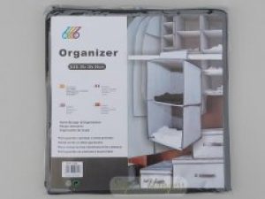 Подвесной органайзер полка Home Organizer GR 30х30х50 см на 2 секции серого цвета 1082
