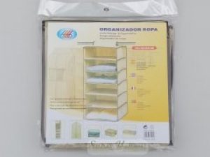 Подвесной органайзер полка Home Organizer 30х30х60 см на 6 секций бежевого цвета 10004