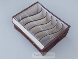 Органайзер для хранения нижнего белья STN на 6 отделений коричневого цвета