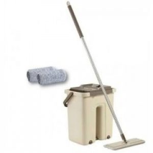 Швабра с ведром и автоматическим отжимом HLV Scratch Cleaning Mop 00081 Beige