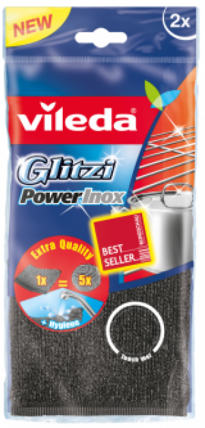 Губка-металическая Vileda Inox Power Pad 2 шт (4023103172036)
