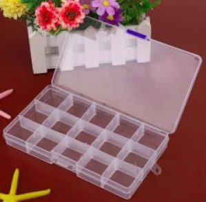 Контейнер органайзер для мелкой утвари на 15 ячейки Arivans 19х13х2.1 см белый 94-712-1