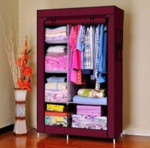 Шкаф складной тканевый STORAGE WARDROBE KM-105 на 2 секции органайзер для одежды (106х45х170 см)