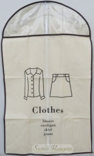 Чехол для хранения одежды Outer 60 х 100 см бежевый флизелиновый на молнии с прозрачной вставкой