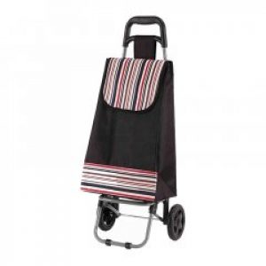 Сумка тележка на металических колесах Хозяйственная тачка Кравчучка SDC Черная 94 см