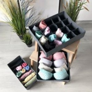 Комплект органайзеров для нижнего белья 3 шт GR003 (Серый)