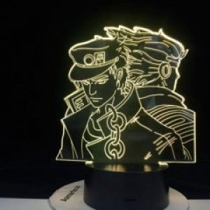 Настольный светильник-ночник ДжоДжо 2 JoJo - JoJo's Bizarre Adventure настольная 3D Лампа 16 Цветов USB (8084)
