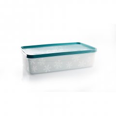 Контейнер пищевой прямоугольный FRIGO Ucsan Plastik бело-синий 2 л. М-1031