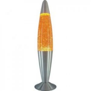 Лава лампа с блестками Глиттер 35 см Оранжевая LL014