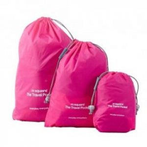 Набор водонепроницаемых мешочков для белья (розовый)