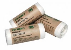 Пакеты для мусора из крахмала Новис 60 л. слоновая кость 10 шт. BR2026