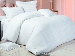 Комплект постельного белья Love You Страйп-сатин 200 х 220 Белый (m009896)