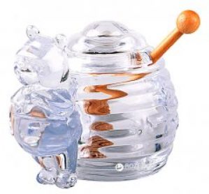 Банка для меда Lefard Мишка 12х14 см с деревянной ложкой (355-058)