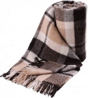 Плед Vladi Метро 140х200 Бело-бежево-коричневый №3 (2200000018625)