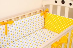 Бортики в детскую кроватку + простынь на резинке BabySoon Солнышко 360смх27см простынь 60смх120см(533)
