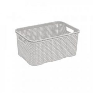 Ящик для хранения BRANQ RATTAN с крышкой 10 л серый (BRQ1723-gr)