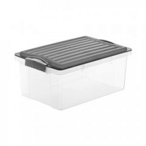 Ящик для хранения Rotho COMPACT 13 л прозрачный с коричневой крышкой (RTH-17760 )