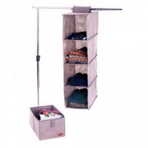 Подвесная полка-органайзер для вещей с ящиком L KHP-L-grey (Серый)