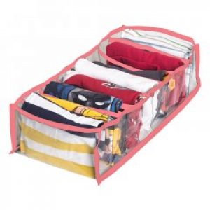 Прозрачный органайзер для трусиков и носков 8 ячеек M Pvh-m-pink (Розовый)