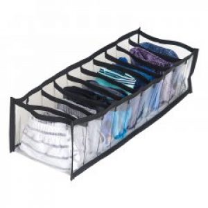 Прозрачный органайзер для трусиков и носков 10 ячеек S Pvh-s-black (Чёрный)