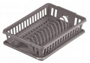 Сушилка для посуды Heidrun Kitchen-mix с поддоном Серая (2201_серый)