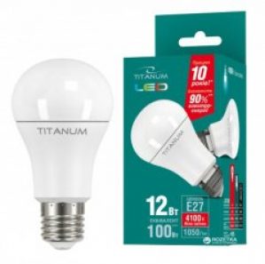 Светодиодная лампа Titanum A60 12W E27 4100K 220V (TLA6012274)