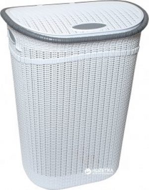 Корзина для белья Irak Plastik Gordes 52 л Белая (5605kmd)