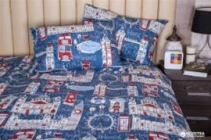 Комплект постельного белья Novita Ранфорс 40-0913 Blue 180х215 см (ROZ6205021296)
