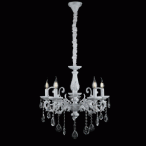 Классическая люстра-свеча на 5 лампочек VL-L30703/5 (WT+SL)