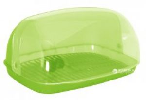 Хлебница Алеана с прозрачной крышкой Оливковая (169049-олив)