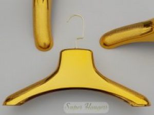 Плечики вешалки Hanger 38 см пластмассовые шубные золотого цвета