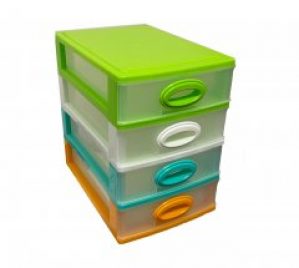 Мини комод-органайзер Консенсус РАЗНОЦВЕТНЫЙ 4 яруса