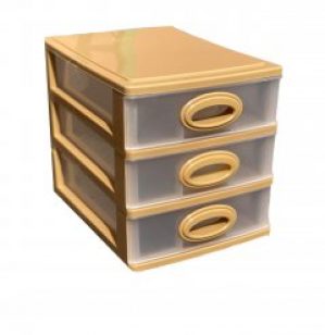 Мини комод-органайзер Консенсус БЕЖЕВЫЙ 3 яруса